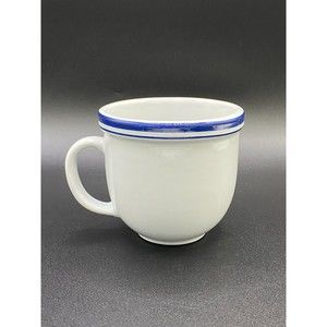 Culinary Arts Cafeware Coffee Mug Porcelain White With Blue Bands (23)